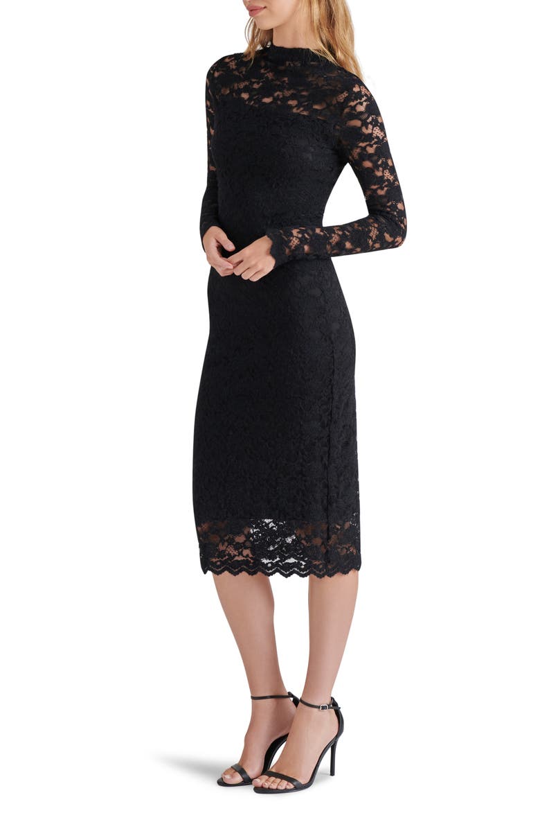 Steve Madden Vivienne Long Sleeve Floral Lace Dress, Alternate, color,
