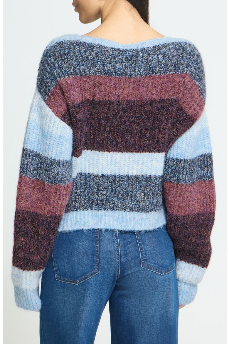 Striped Cropped Sweater, Alternate, color, ZINFANDEL BLUE STRIPE