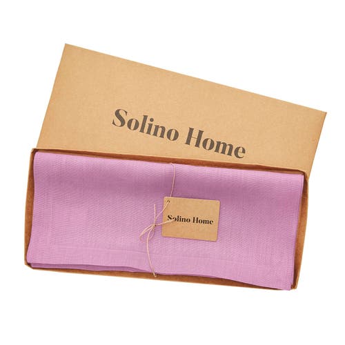 Solino Home Linen Table Runner In Pink