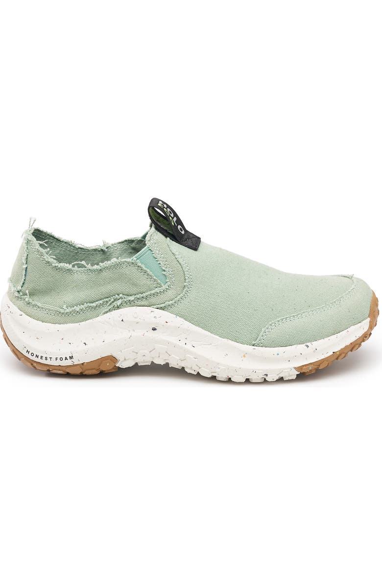 HOLO Footwear Athena Moc Canvas Slip-On Shoe, Alternate, color, Basil