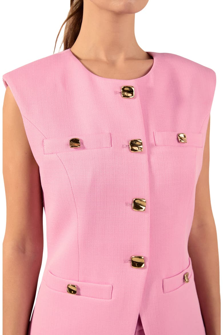 Longline Vest, Alternate, color, PINK