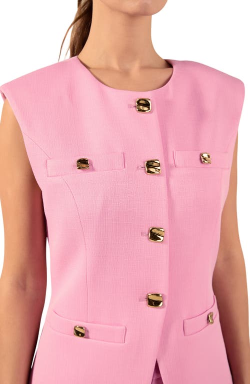 Endless Rose Longline Vest In Pink