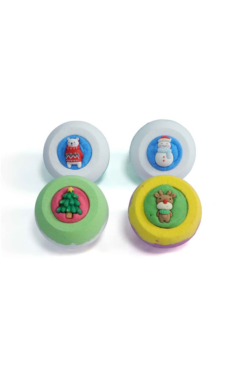 PURSONIC Happy Holidays Aromatherapy Bath Bombs, Alternate, color, Green