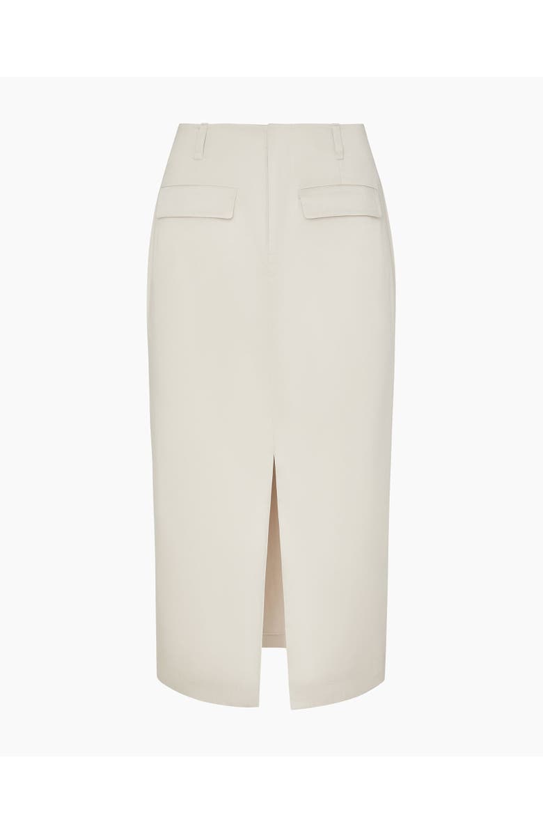 Onia Front Slit Midi Skirt, Alternate, color, Stone