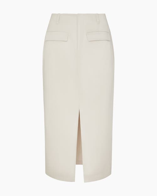 Onia Front Slit Midi Skirt In Gray