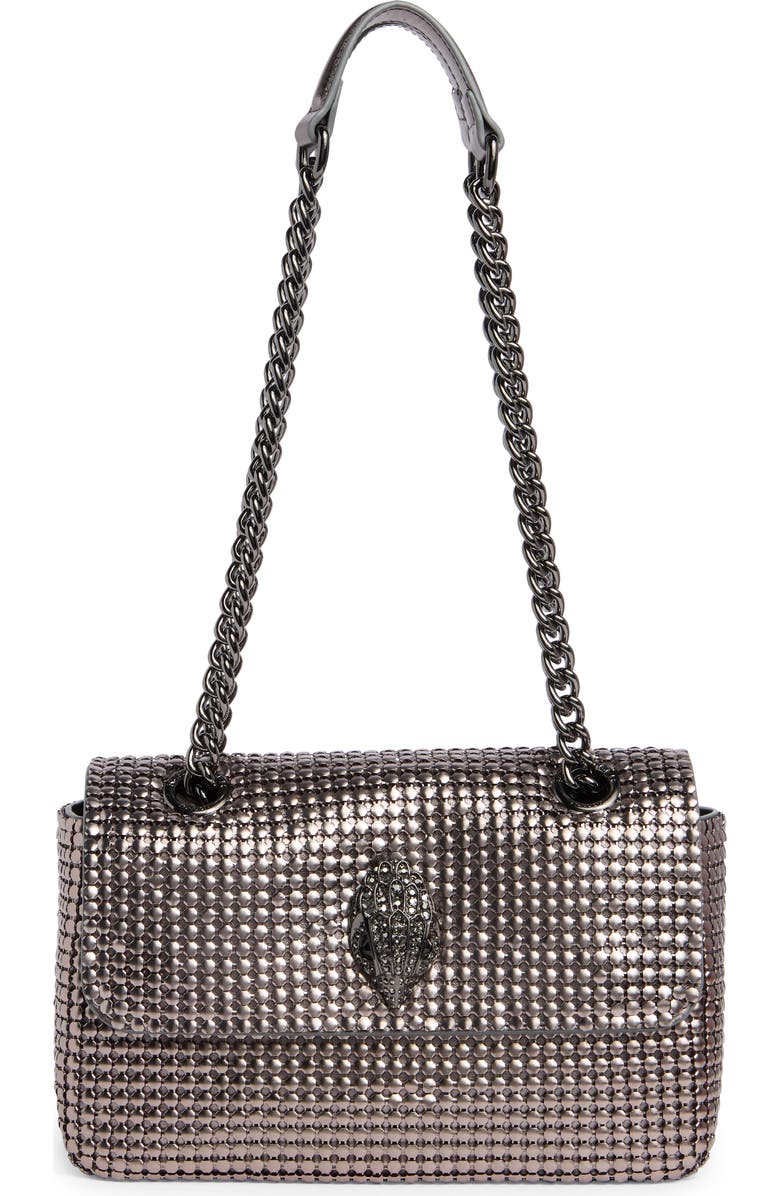 Kurt Geiger London Kensington Chainmail Crossbody Bag, Main, color, Gunmetal