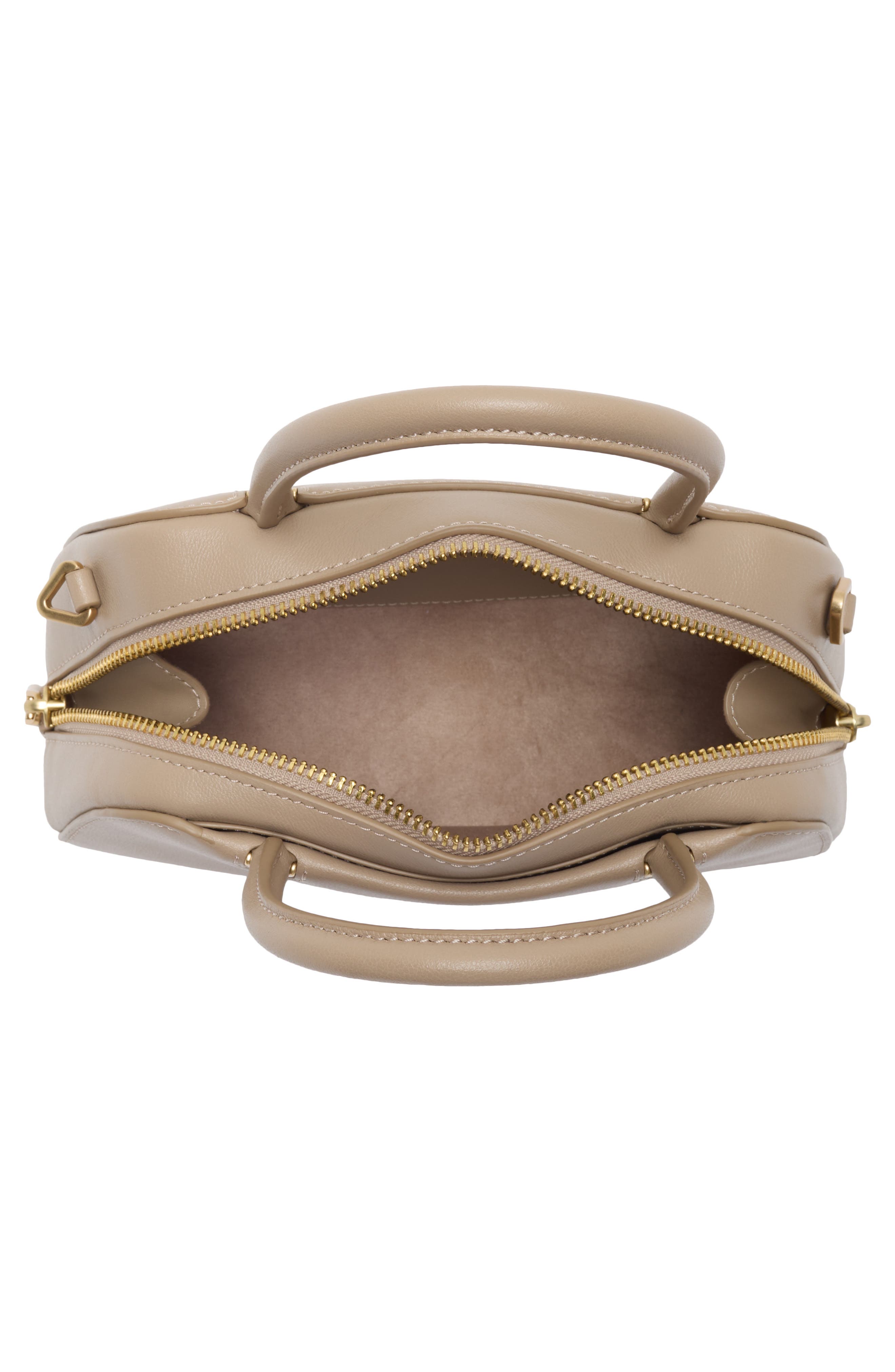 mini grace fine grain leather top handle bag, Alternate, color, TIMELESS TAUPE