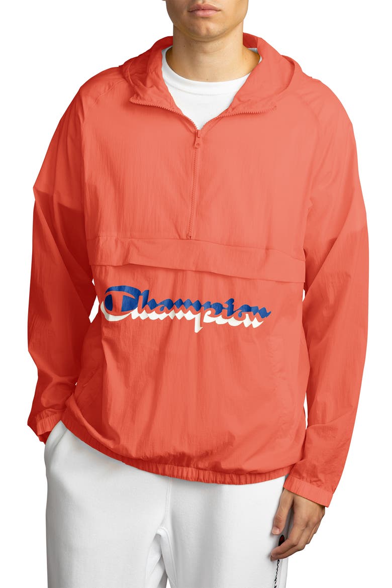 Manorak Packable Jacket, Main, color, GROOVY PAPAYA
