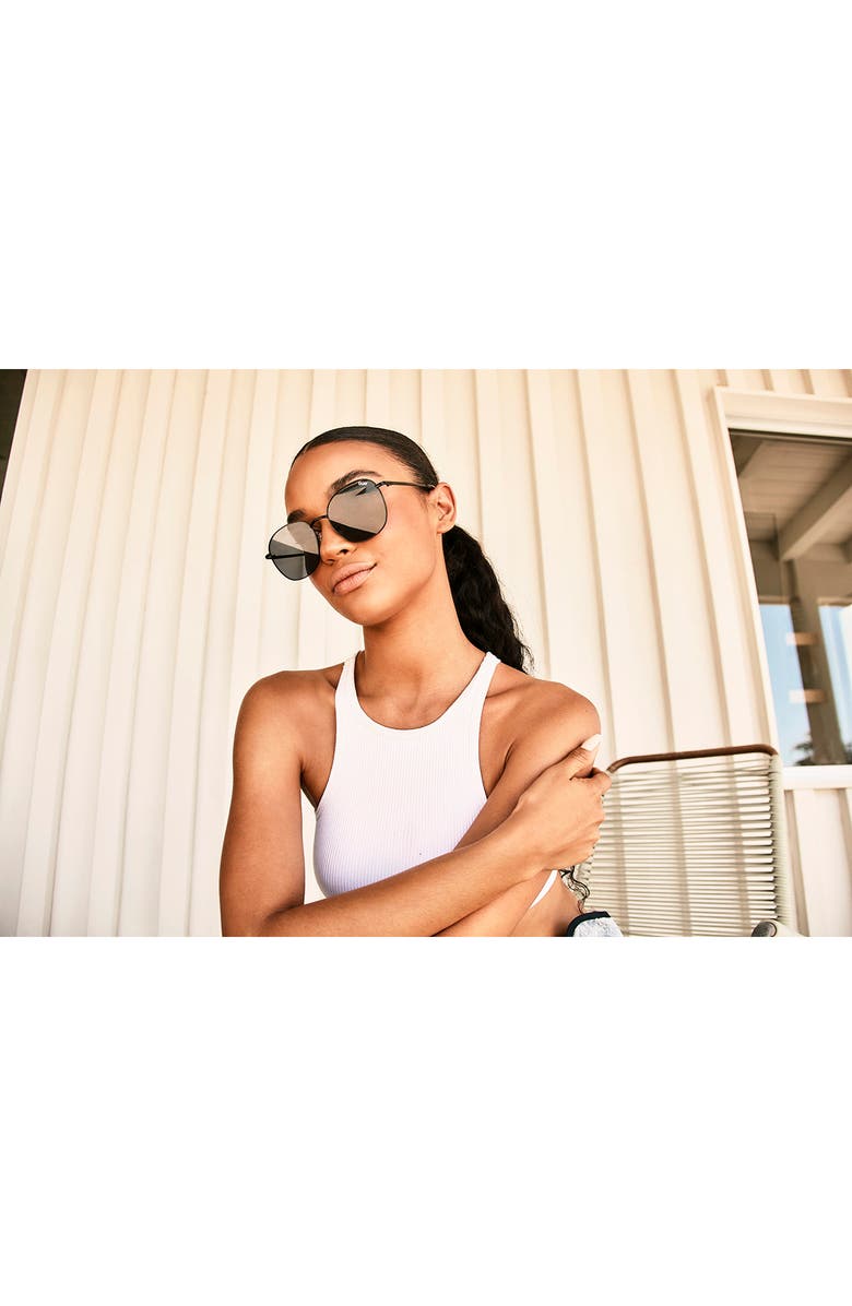 QUAY Jezabell 56mm Polarized Round Sunglasses, Alternate, color, 