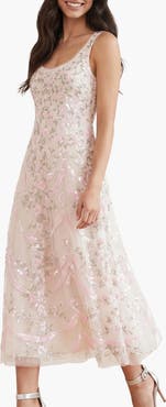 Needle & Thread Ribbon Heart Scoop Neck Dress
