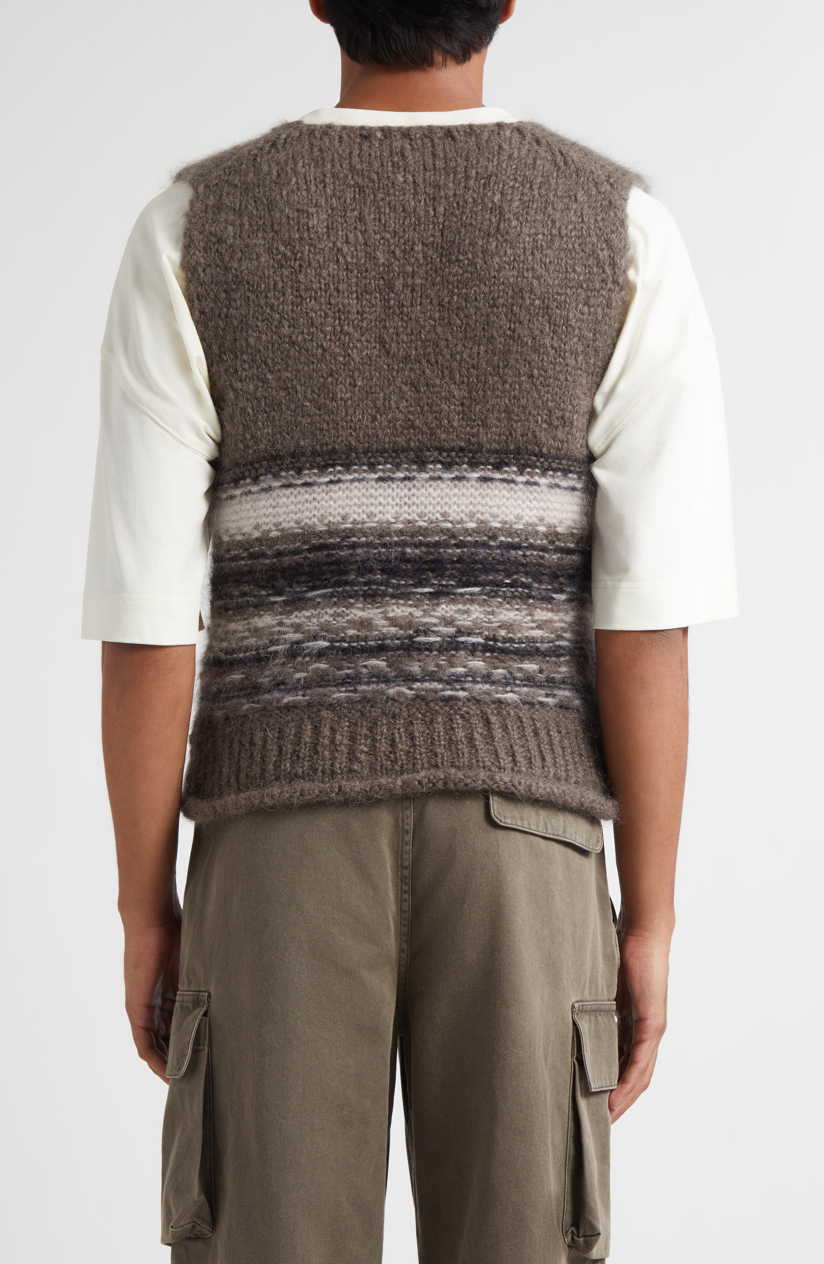 Pleaser Stripe Mohair & Wool Sweater Tank - image 2