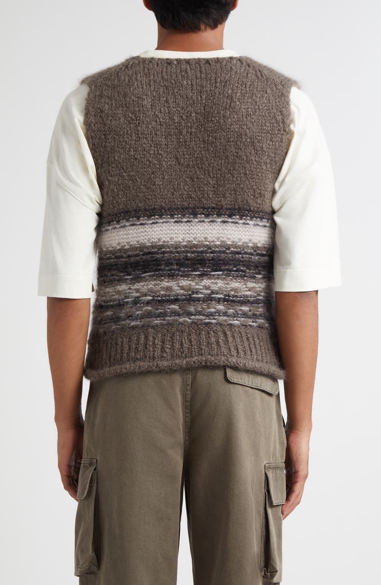 OUR LEGACY Pleaser Stripe Mohair & Wool Sweater Tank, Alternate, color, Blur Fair Isle
