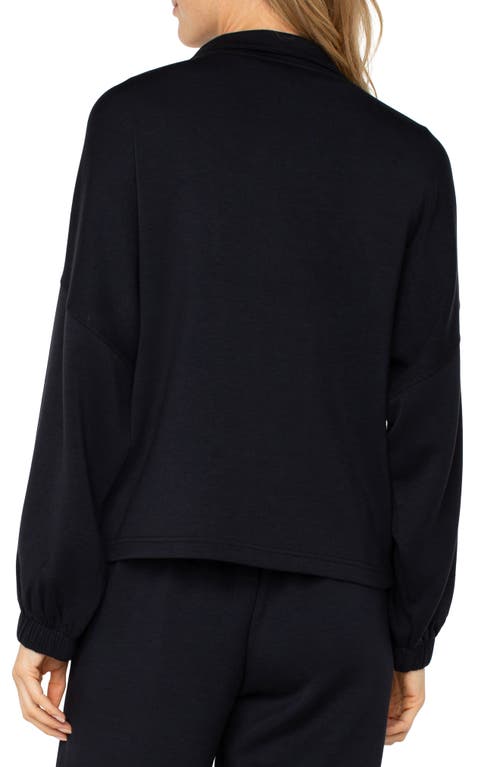 Shop Liverpool Los Angeles Zip-up Knit Jacket In Black