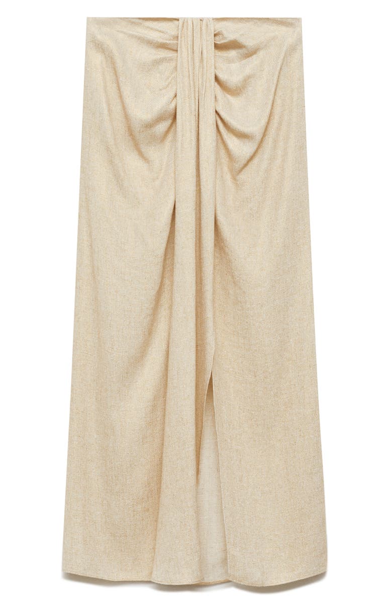 MANGO Draped Midi Skirt, Alternate, color,