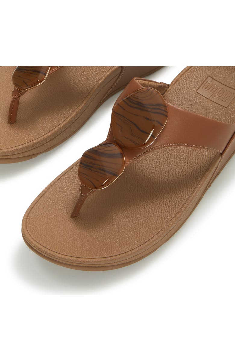 FitFlop Lulu Marbled Stone Toe Post Sandals, Alternate, color, Deep Tan