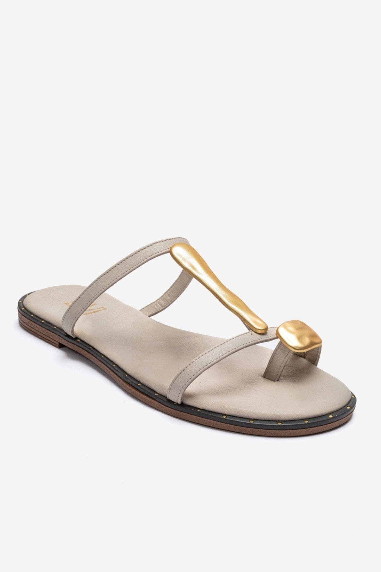 Tessa Leather Thong Sandal, Alternate, color, Ecru