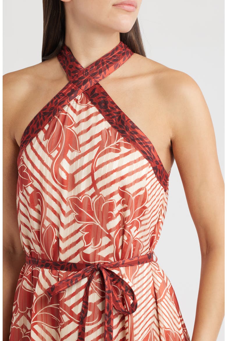 Betty Tie Waist Maxi Dress, Alternate, color, RED