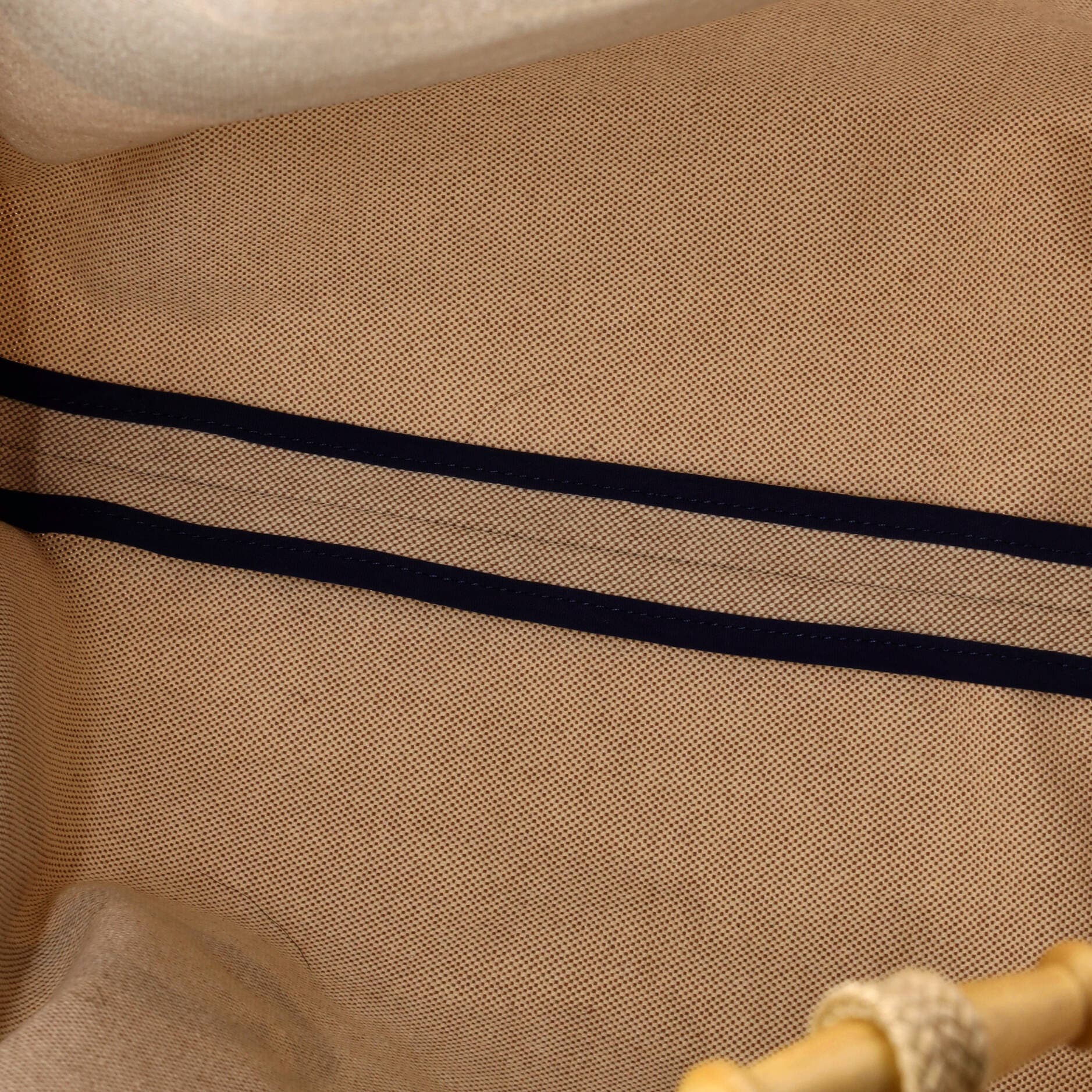 Pre-Owned Hermes La Plage Beach Tote Bag Printed Canvas, Alternate, color, Blue