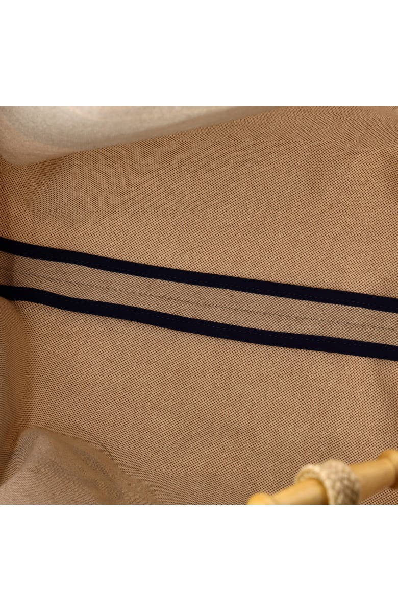 Pre-Owned Hermes La Plage Beach Tote Bag Printed Canvas, Alternate, color, Blue