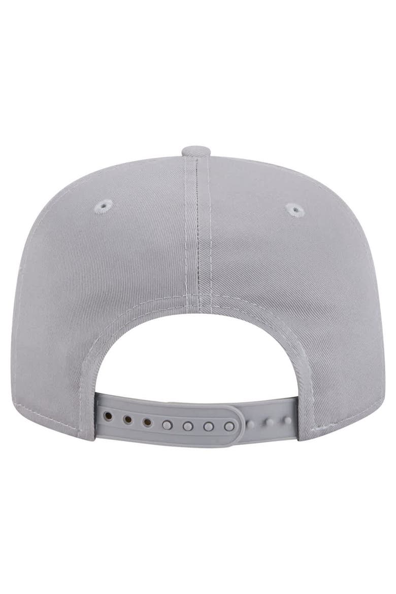 Men's New Era Gray Philadelphia 76ers Throwback Property Of Golfer Snapback Hat, Alternate, color, Gray
