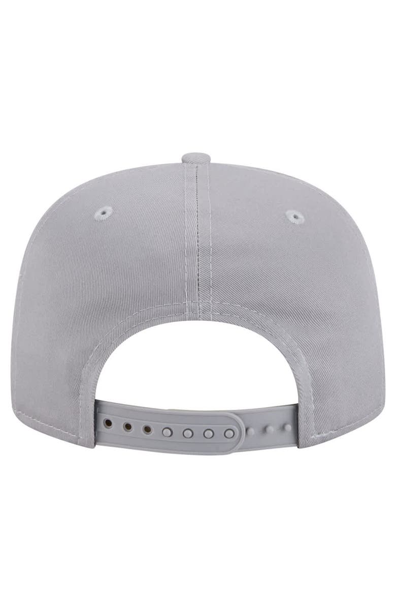 New Era Men's New Era Gray Philadelphia 76ers Throwback Property Of Golfer Snapback Hat, Alternate, color, Gray