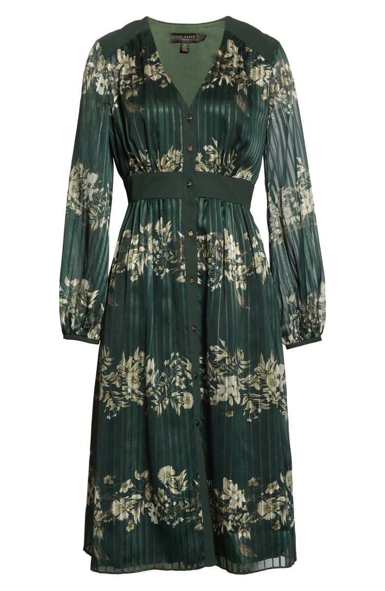 Ted Baker London Delyla Meadow Sweep Long Sleeve Dress, Alternate, color,