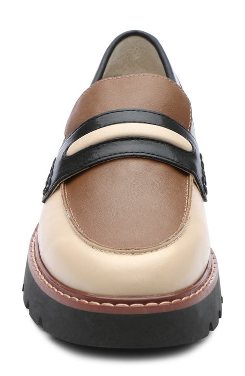 Sanctuary Westside Loafer In Oat Milk/spice/black