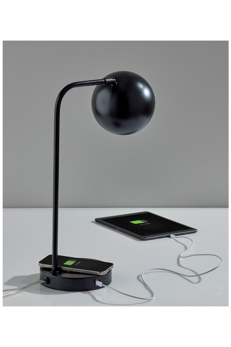 Emery Supercharger Desk Lamp, Alternate, color, BLACK