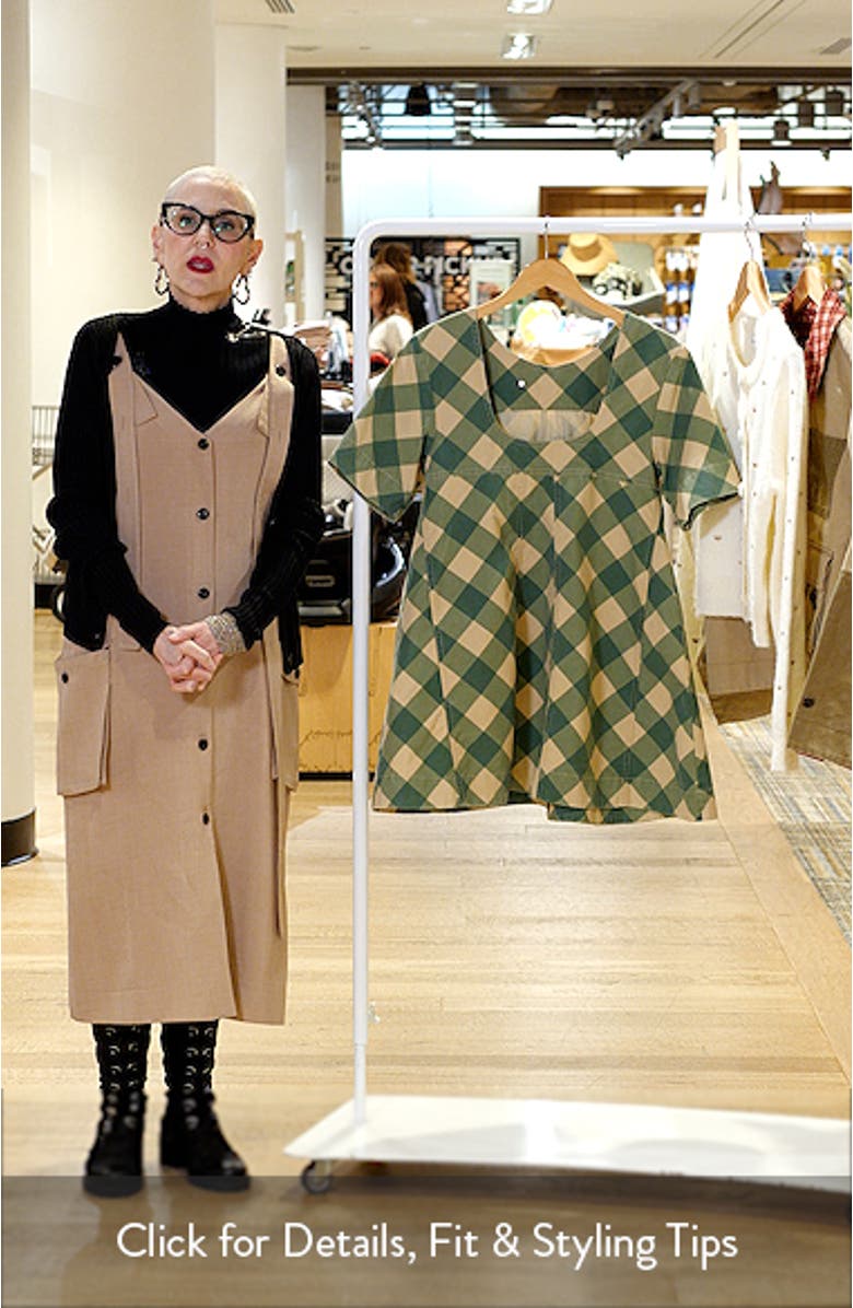 Bridget Plaid Organic Cotton Minidress, sales video thumbnail