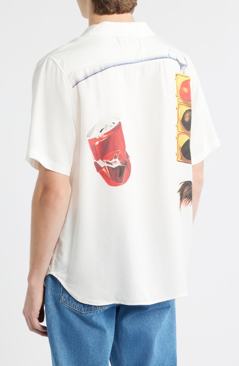 ONE OF THESE DAYS I Never Believed in Much but I Believe in You Short Sleeve Button-Up Shirt, Alternate, color, Ivory