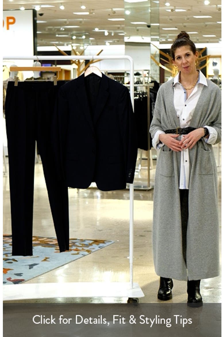 Trim Fit Solid Wool Suit video