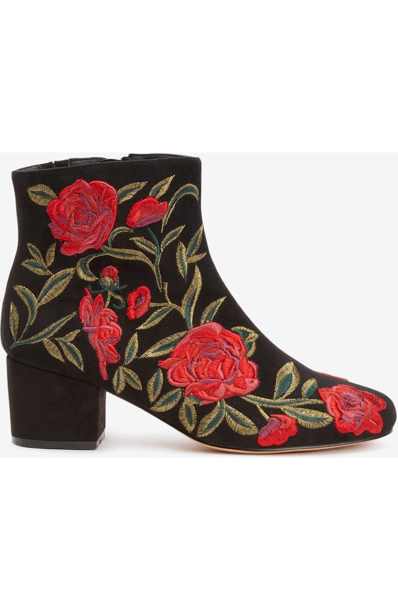 Comfortview The Sidney Bootie, Alternate, color, Black Embroidery