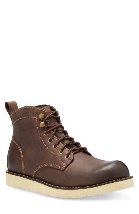 Jackman Memory Foam Leather Lace-Up Boot (Men)