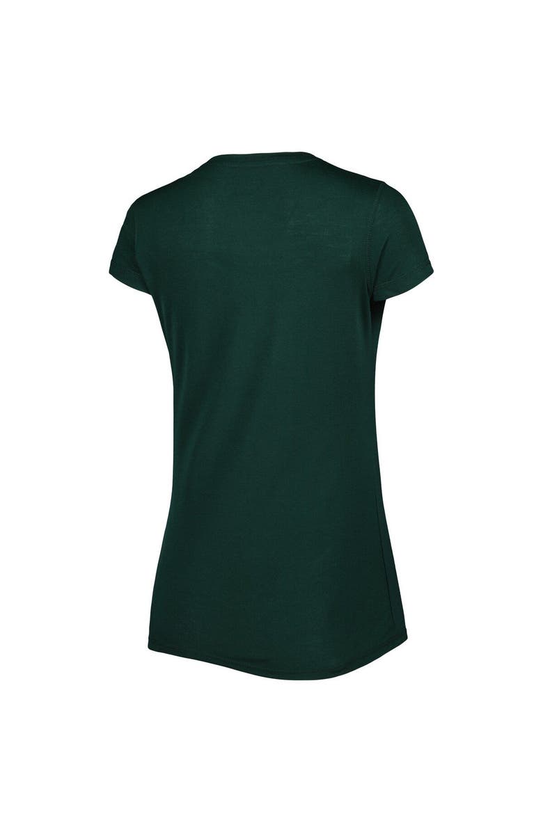 CONCEPTS SPORT Women's Concepts Sport Green/Black Michigan State Spartans Badge T-Shirt & Flannel Pants Sleep Set, Alternate, color, Green