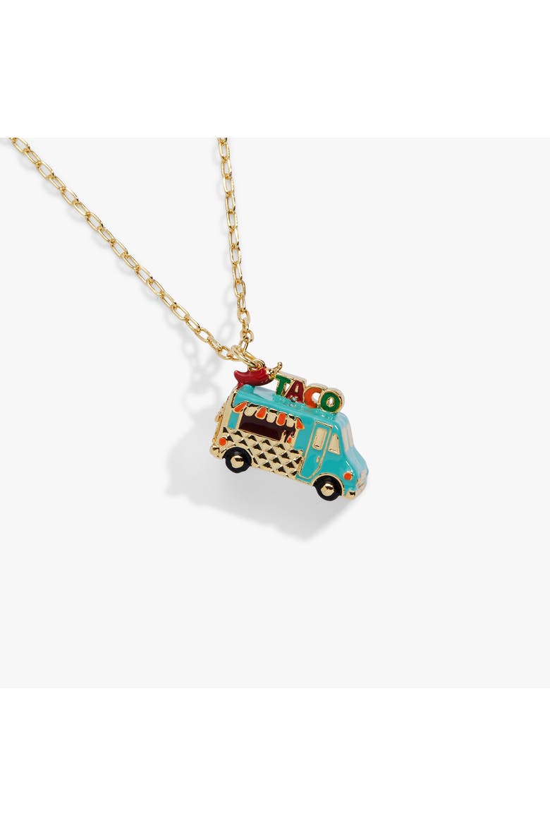 Taco Truck Necklace, Alternate, color, Gold