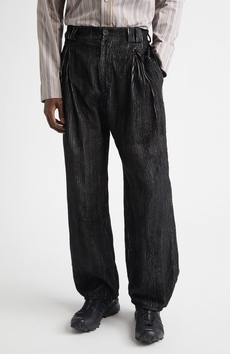 KIKO KOSTADINOV Halics Trousers, Main, color, Melange Black/ Slate Grey