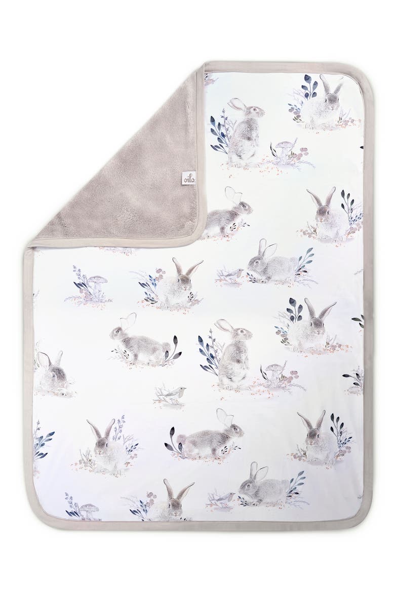 Cottontail Jersey Cuddle Blanket, Alternate, color, STONE