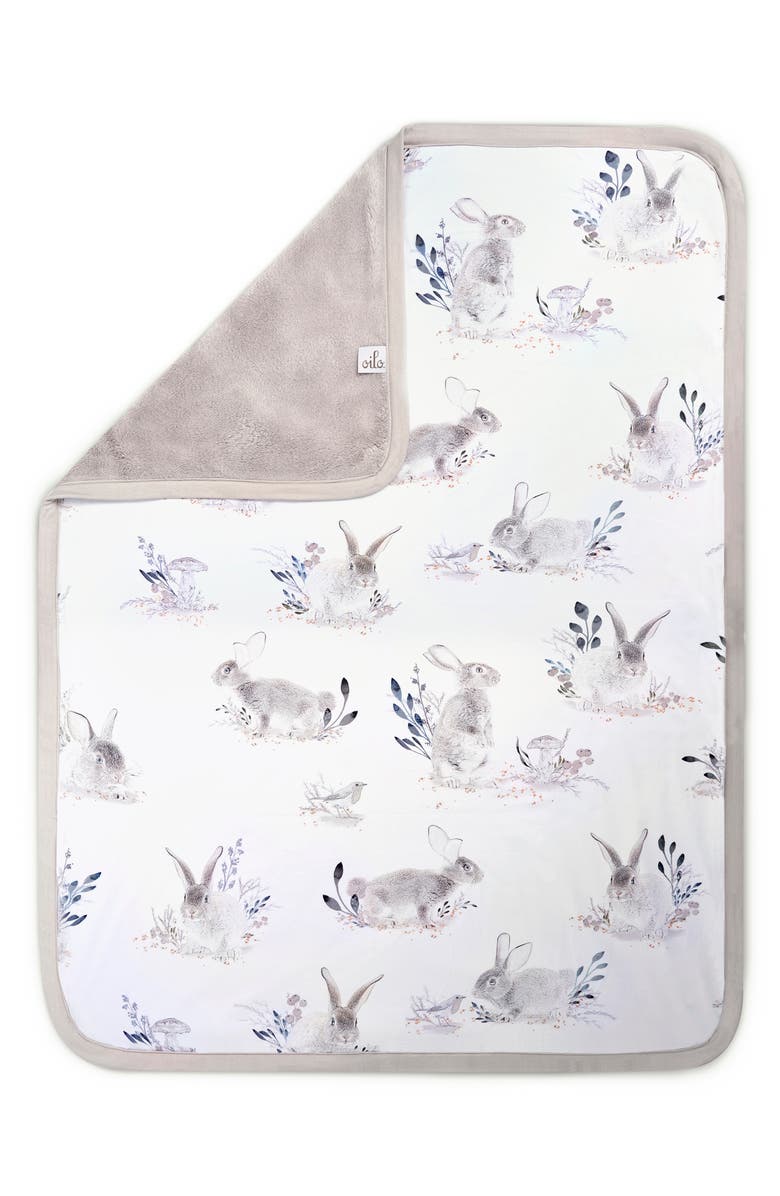 Oilo Cottontail Jersey Cuddle Blanket, Alternate, color, Stone