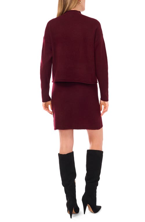 1.state Sweater Miniskirt In Red