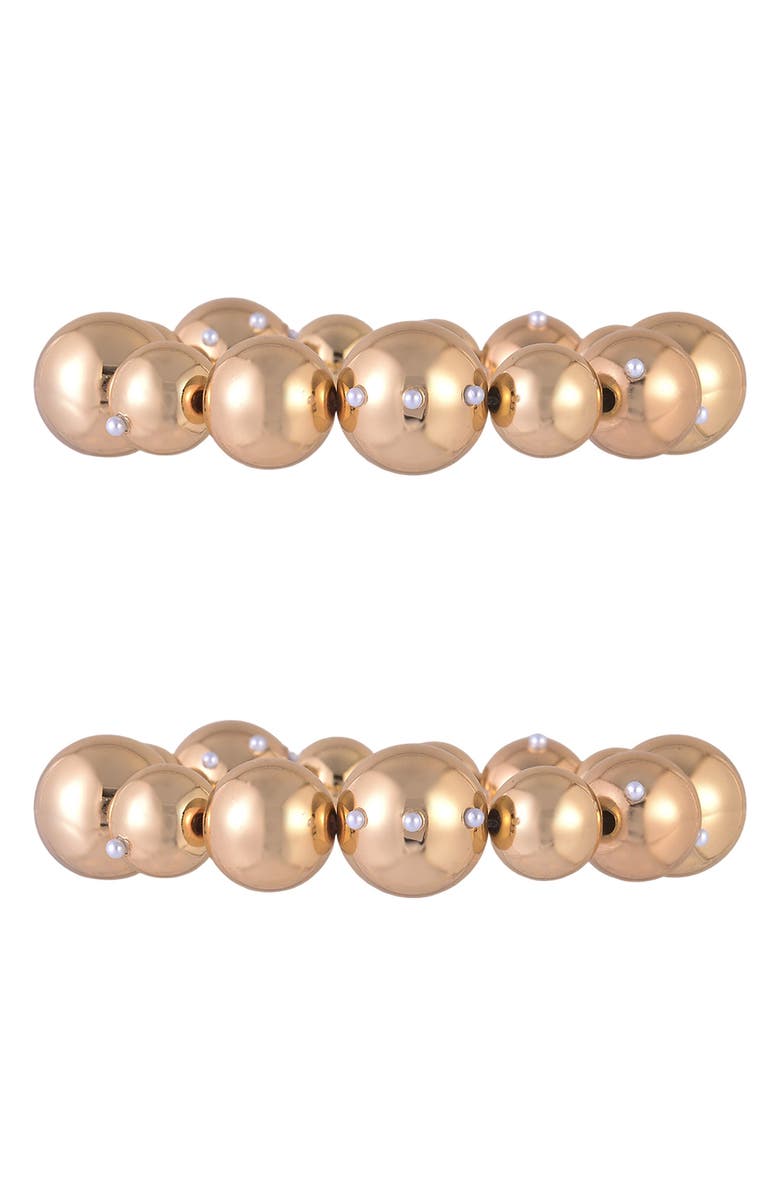 Laundry by Shelli Segal Set of 2 Crystal Bead Stretch Bracelets, Alternate, color, 