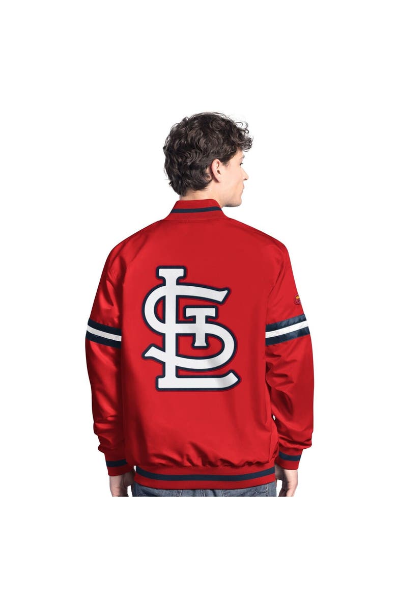 Men's Starter  Red St. Louis Cardinals Scout Full-Snap Varsity Jacket, Alternate, color, Red