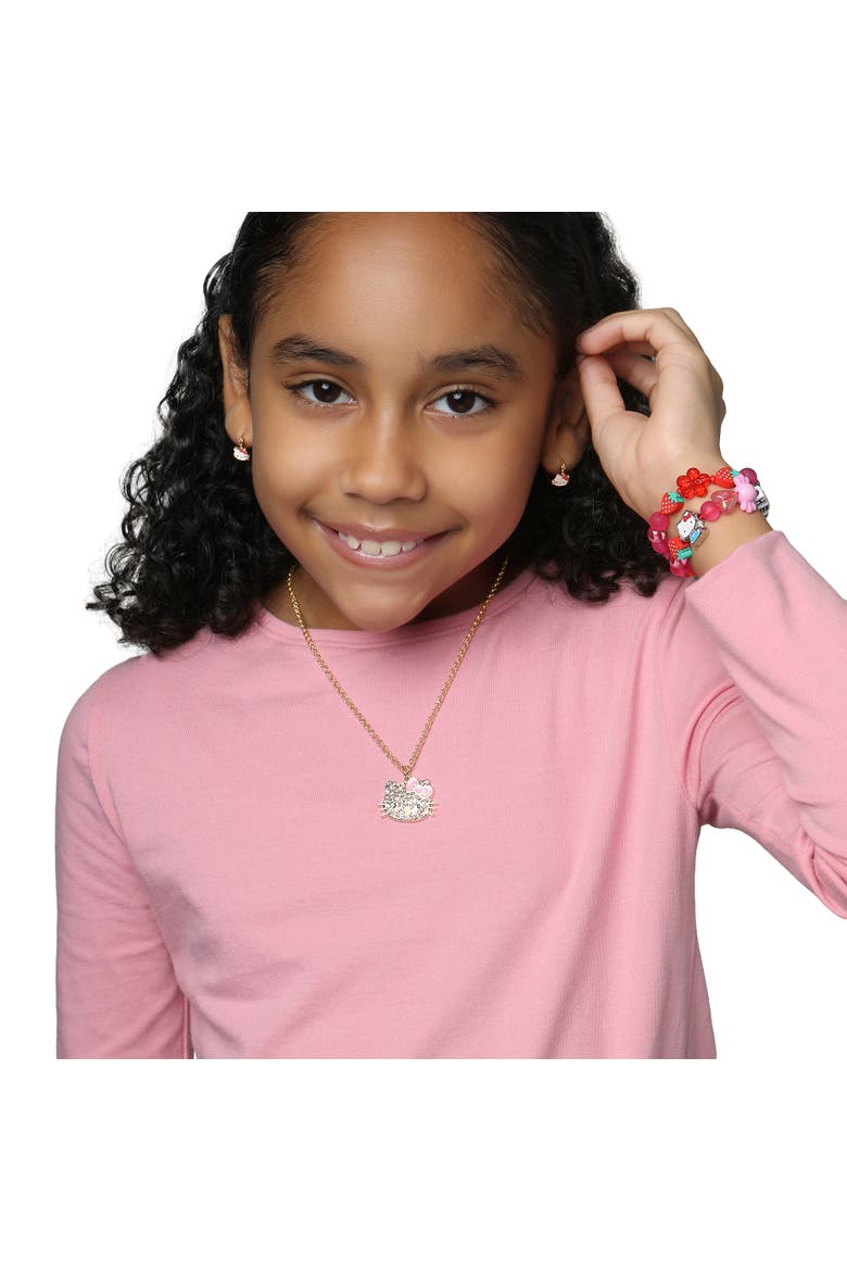 Sanrio Hello Kitty Bracelet Set for Girls 2-Piece Official License, Alternate, color, Pink