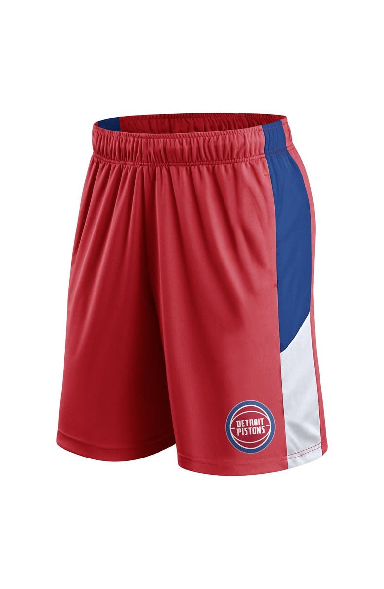 FANATICS Men's Fanatics Branded Red Detroit Pistons Practice Performance Shorts, Alternate, color,