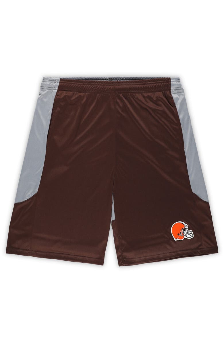 FANATICS Men's Fanatics Branded Brown Cleveland Browns Big & Tall Team Logo Shorts, Alternate, color, Brown