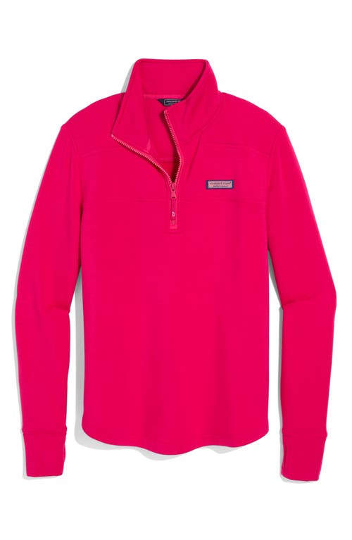 Vineyard Vines Dreamcloth Relaxed Half Zip Sweatshirt In Pink