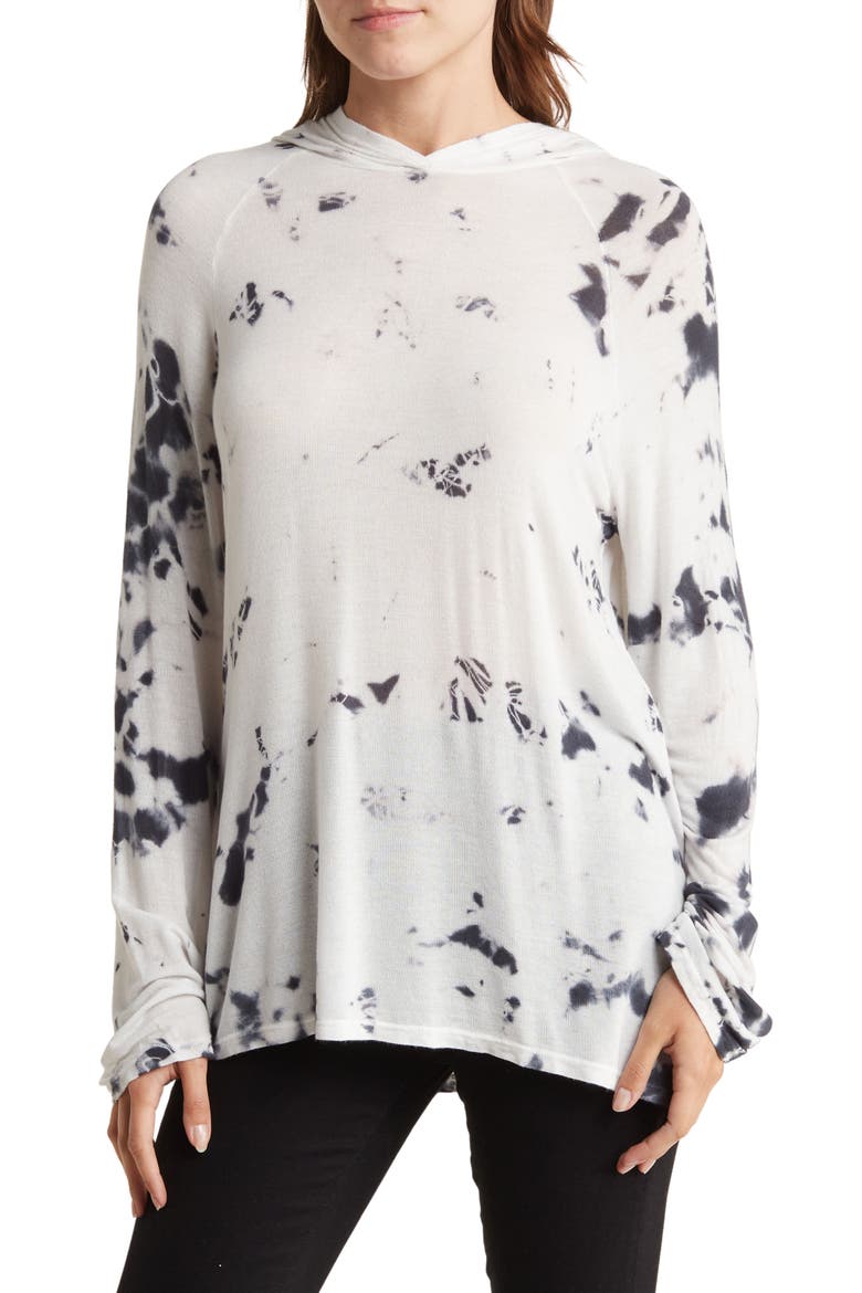 Dolman Pullover Sweatshirt, Main, color, WHITE PRINT 1
