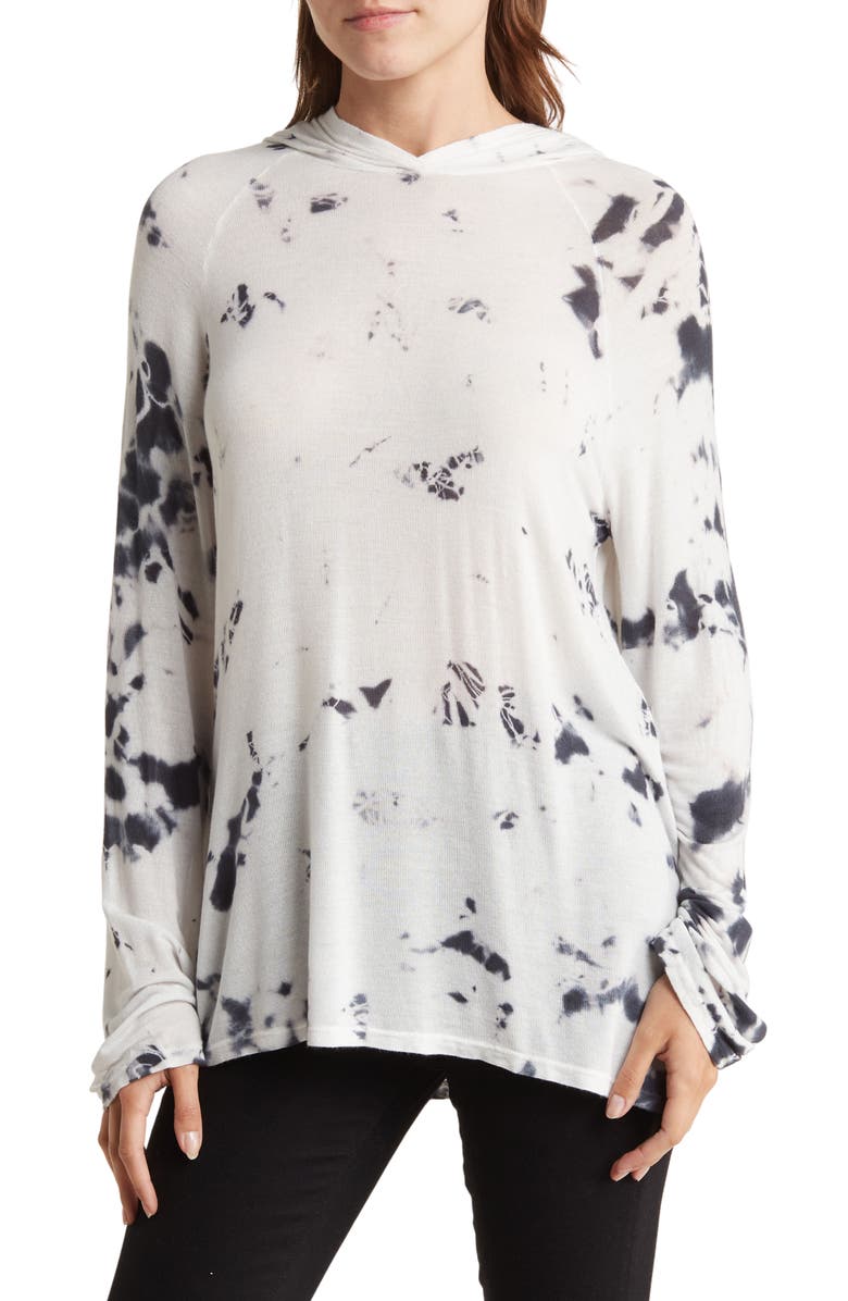 GO COUTURE Dolman Pullover Sweatshirt, Main, color, White Print 1