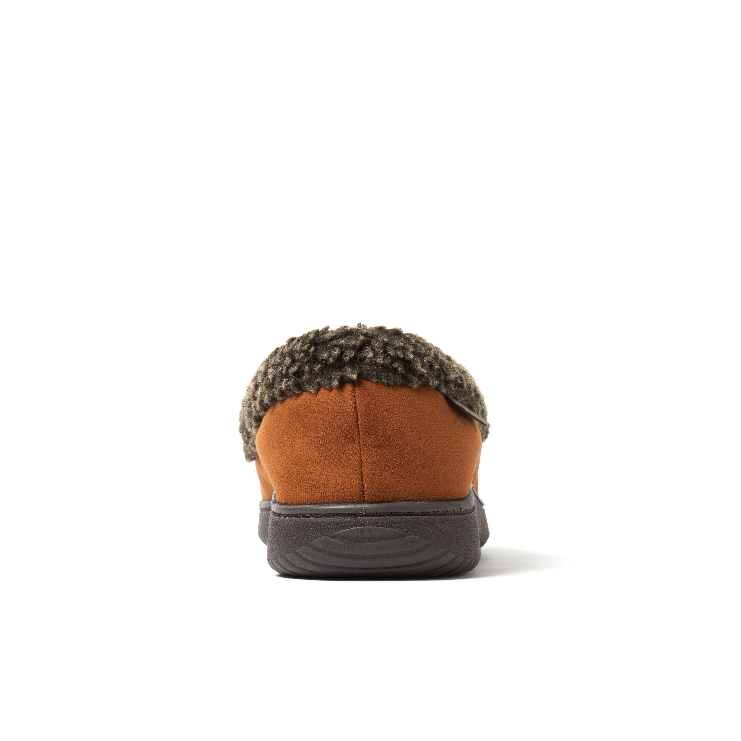 DEARFOAMS Alexander Microsuede Moccasin Slipper, Alternate, color, Chestnut