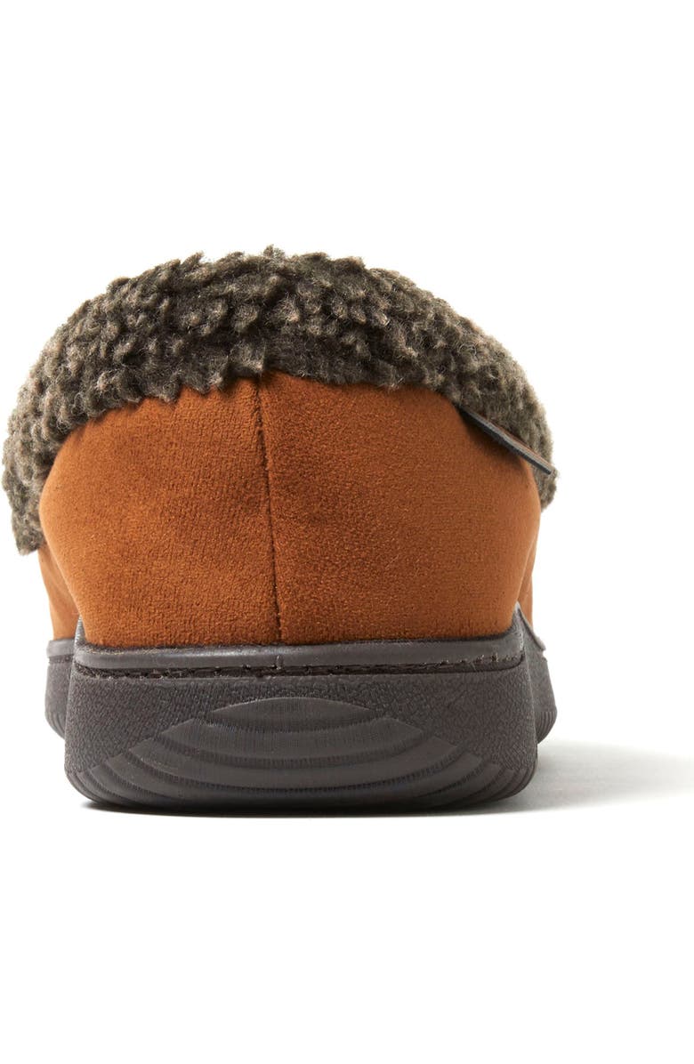 DEARFOAMS Alexander Microsuede Moccasin Slipper, Alternate, color, Chestnut