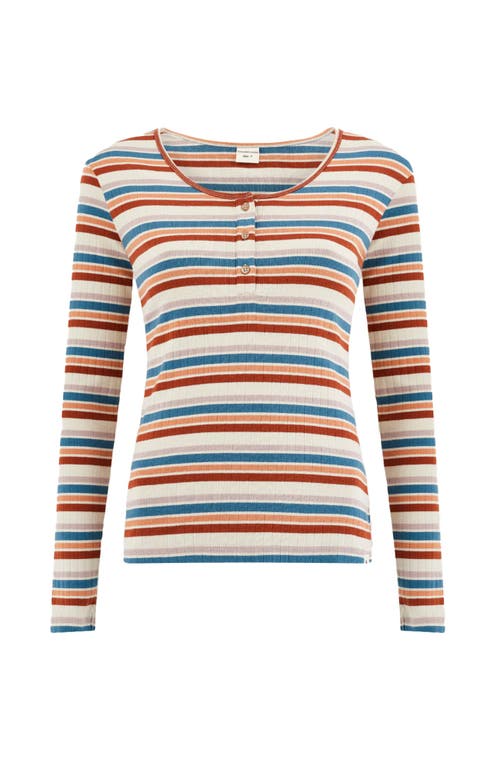 Turtledove London Organic Cotton Nora Stripe Print Top In Multi